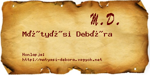 Mátyási Debóra névjegykártya